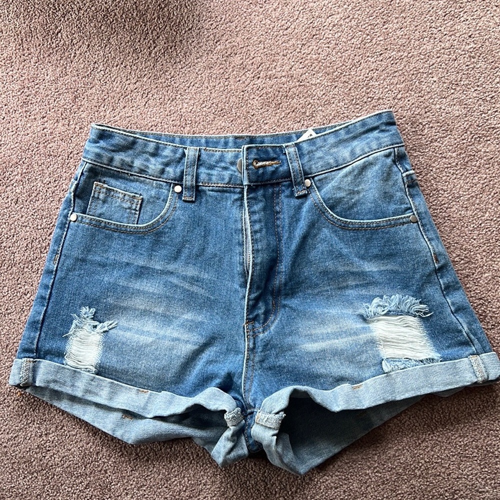 Shein high waisted jean shorts